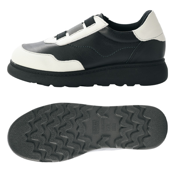 カリシモ・アルテ 牛革配色甲ゴムスニーカー Carissimo alte