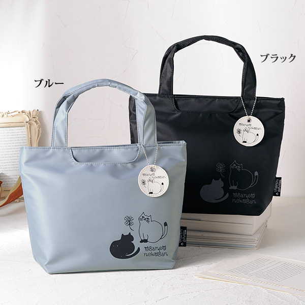 ネコプリント手提げバッグ