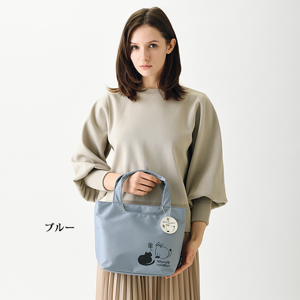 ネコプリント手提げバッグ