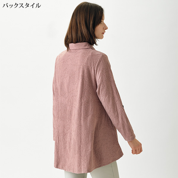 襟付きジャカードチュニック
