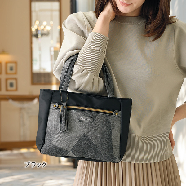 シャドウプリント手提げバッグ