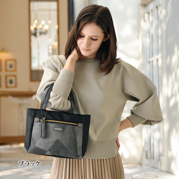 シャドウプリント手提げバッグ