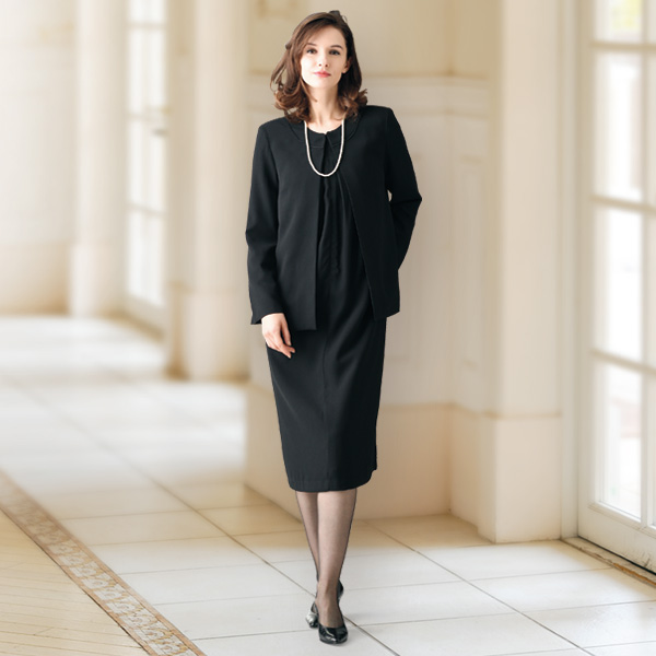 フォーマルワンピースアンサンブル 大きいサイズ S M L LL 3L 4L