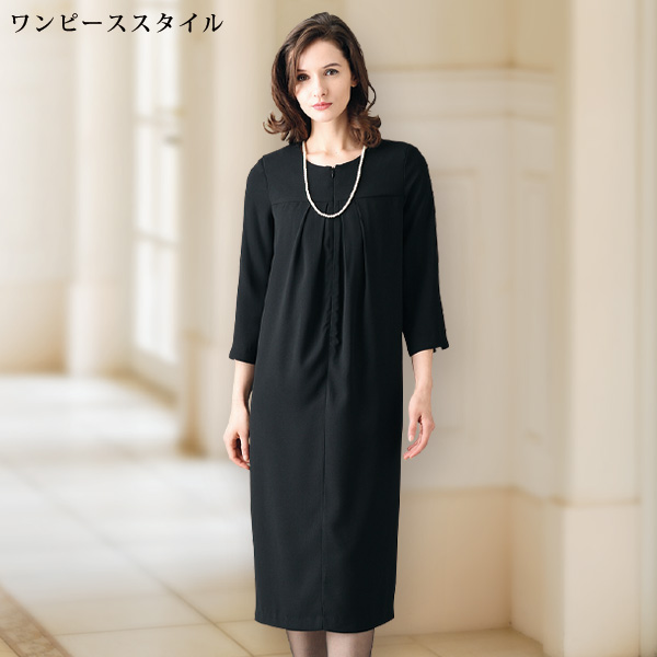 フォーマルワンピースアンサンブル 大きいサイズ S M L LL 3L 4L