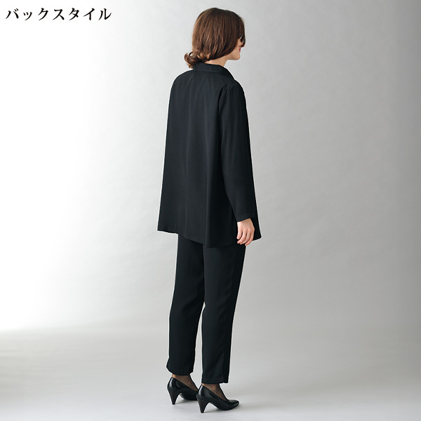 レディースフォーマルセットアップスーツ 股下68cm 大きいサイズ M L LL 3L
