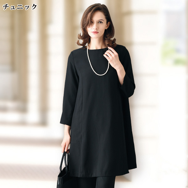 フォーマルチュニックパンツスーツ 股下60cm 大きいサイズ 4L 5L