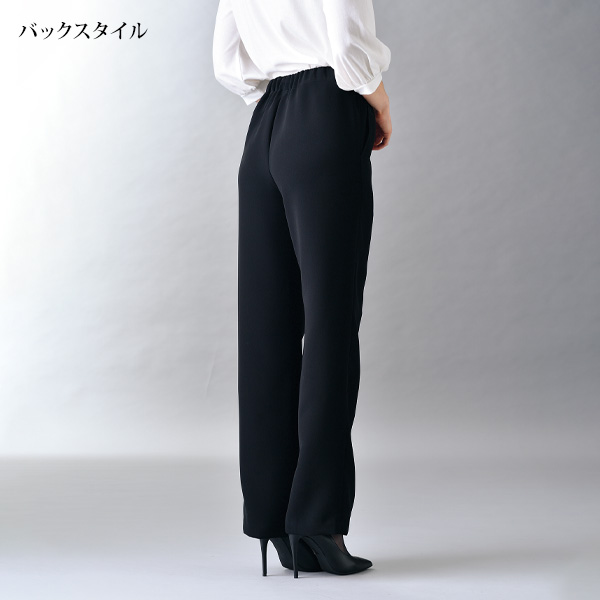 eclaT style(R)BLACK フォーマルゴム替え出来るワイドパンツ 大きいサイズ M L LL 3L