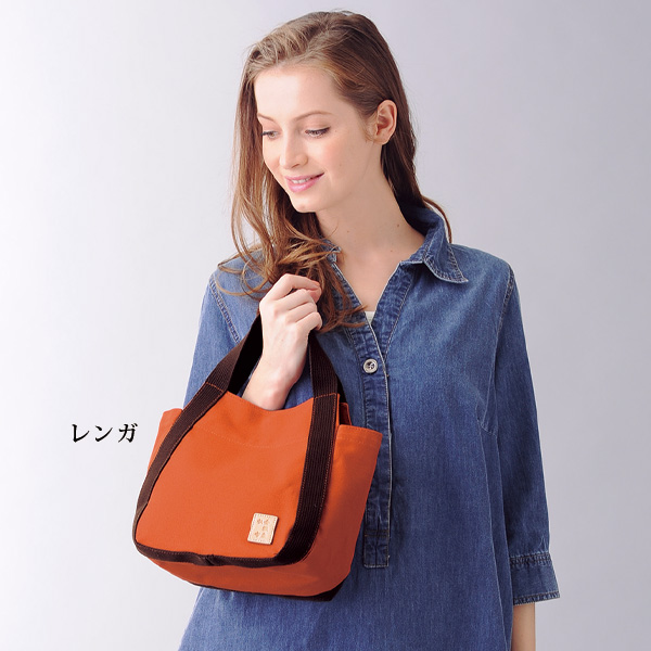 倉敷産帆布使用配色手提げバッグ