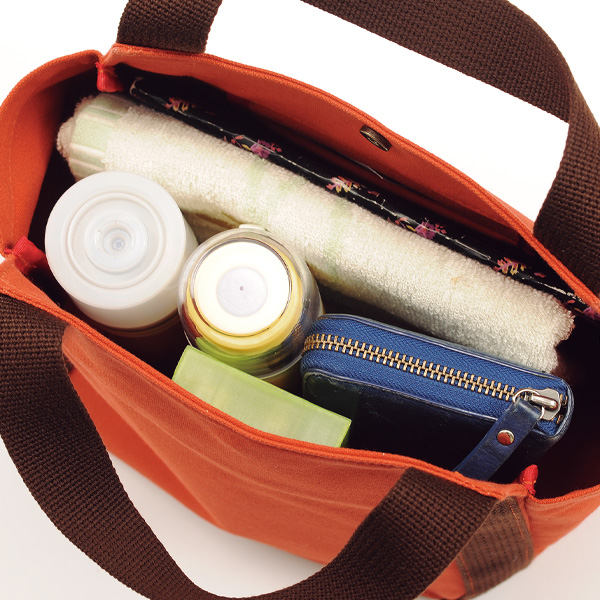 倉敷産帆布使用配色手提げバッグ