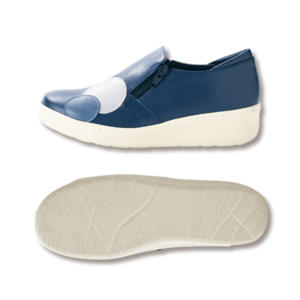 herb 牛革日本製サークル型パッチワーク スリッポンシューズ