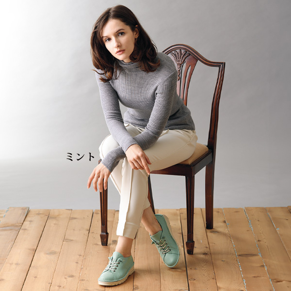 Dola A.S.Wコンフォート 牛革ゴム紐ウォーキングシューズ ドーラ