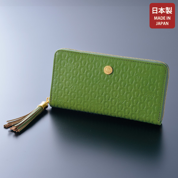 豊岡工房 イタリア製牛革 馬九行久コインが分けられる長財布