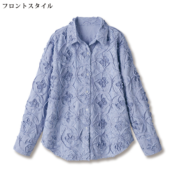 コード刺しゅうエレガントブラウス