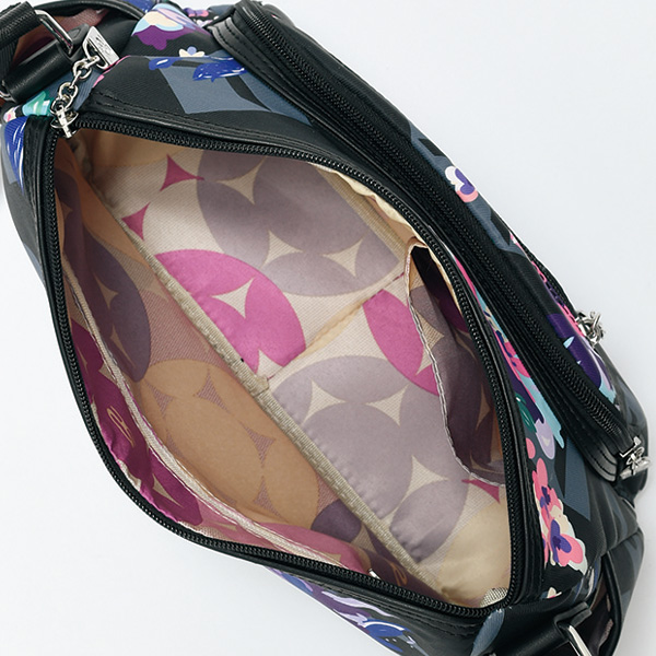 サボイ ラインストーン付きロゴ＆フラワーショルダーバッグ SAVOY