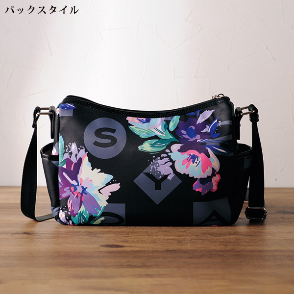 サボイ ラインストーン付きロゴ＆フラワーショルダーバッグ SAVOY