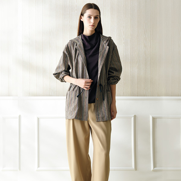 UV加工 越後しじら織パーカー