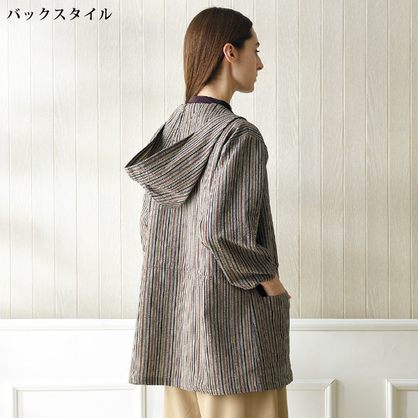 UV加工 越後しじら織パーカー