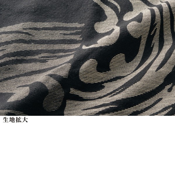 白波柄5分袖ショートジャケット