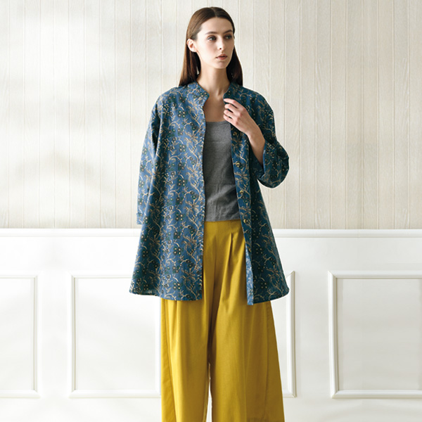 更紗プリントゆったりブラウス