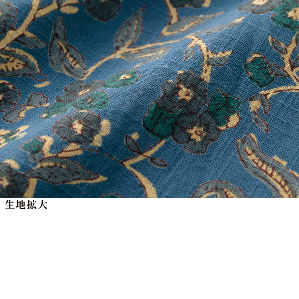 更紗プリントゆったりブラウス