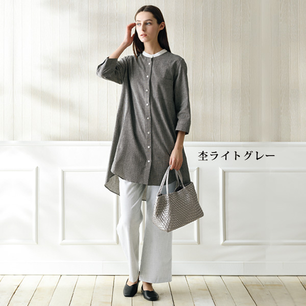 尾州織綿混ストレートパンツ 大きいサイズ M L LL 3L