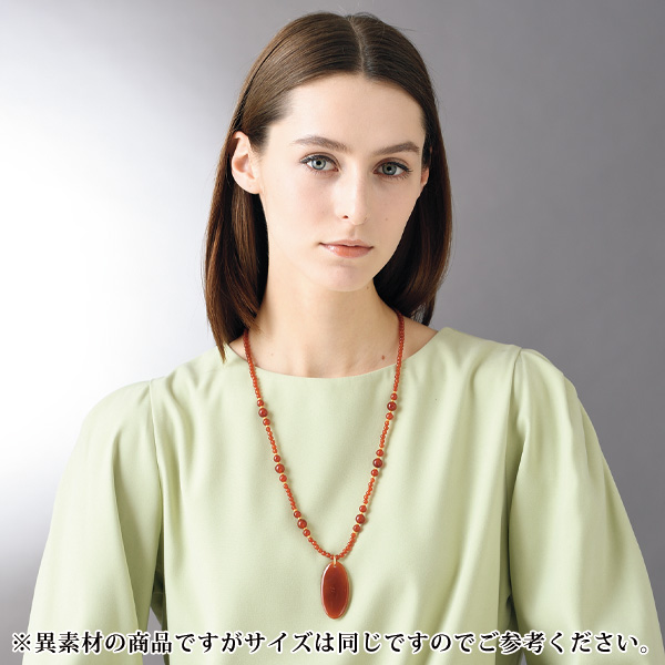 120ct オーバル天然石のロングネックレス アベンチュリン