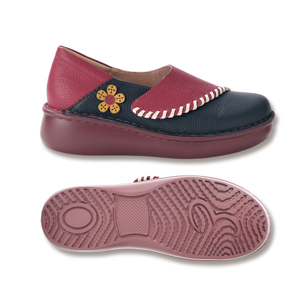 エスタシオン 配色花モチーフウォーキングシューズ Estacion