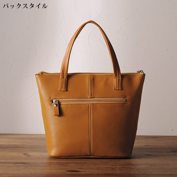 日本製牛革軽量手提げバッグ