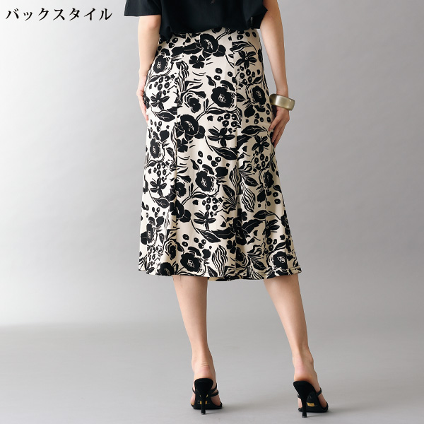 花柄プリント6枚はぎスカート