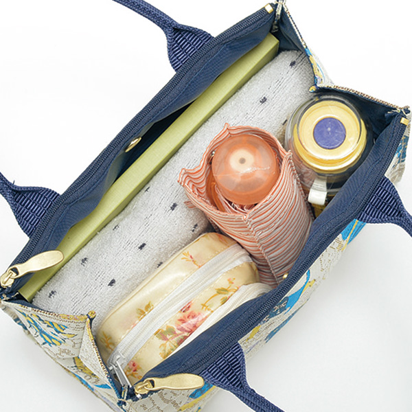 パンクリエーション 尾州産猫柄ジャカード織手提げバッグ PAN CREATION