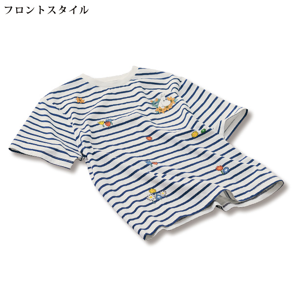 ムーミン ボーダー半袖プルオーバー MOOMIN