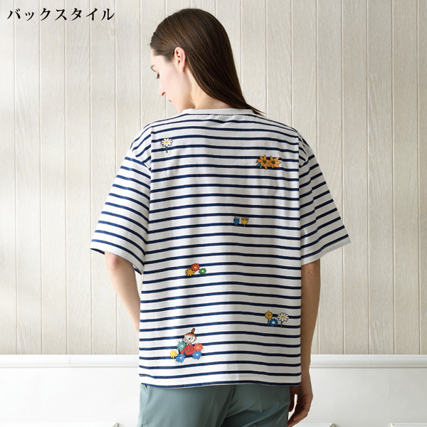 ムーミン ボーダー半袖プルオーバー MOOMIN