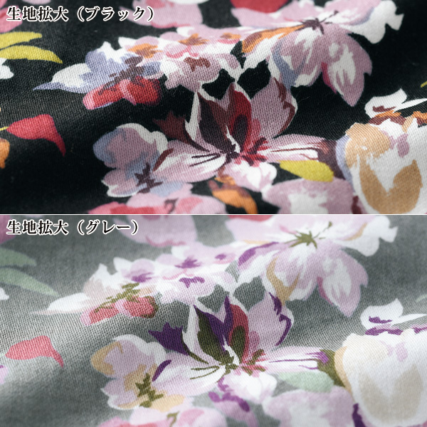 シルキーコットンギャザー使いワンピース