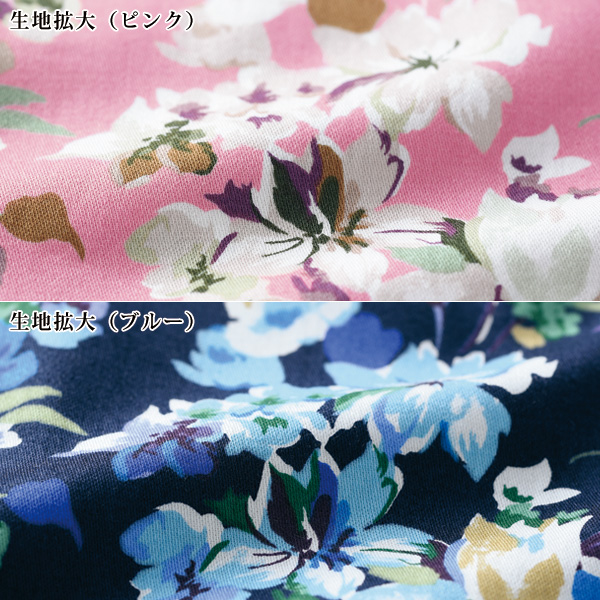 シルキーコットンギャザー使いワンピース
