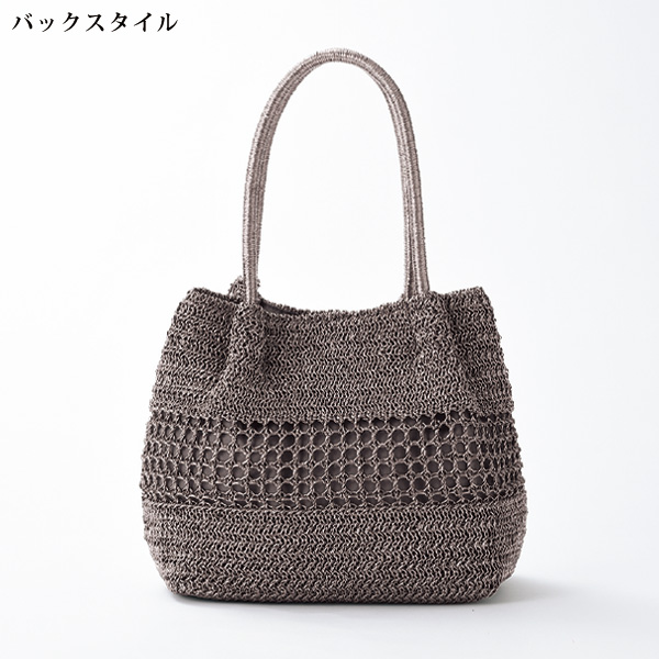 メタリックヤーンメッシュトートバッグ