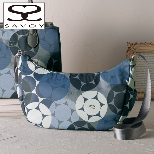 サボイ バルーン柄三日月ショルダー SAVOY