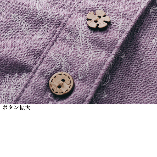 発泡プリントブラウス 大きいサイズ M L LL 3L