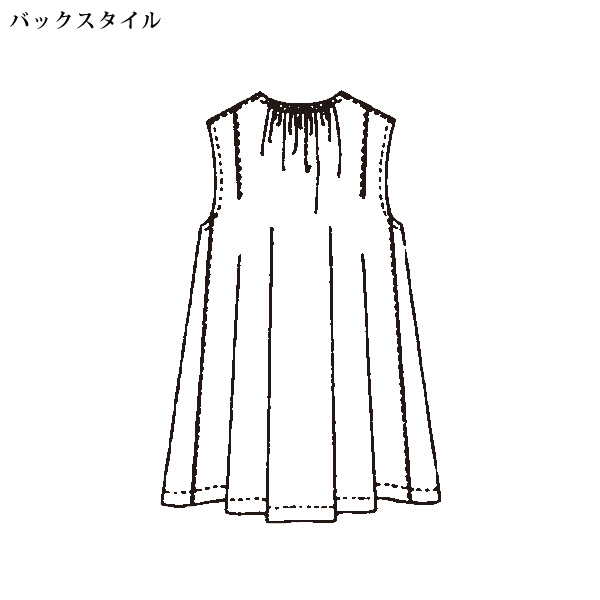 綿100％ライトデニムチュニックベスト