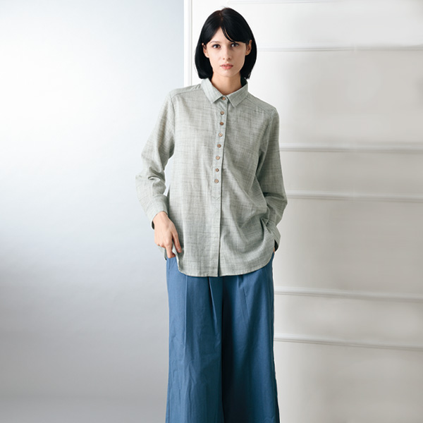 楊柳風ブラウス 大きいサイズ M L LL 3L