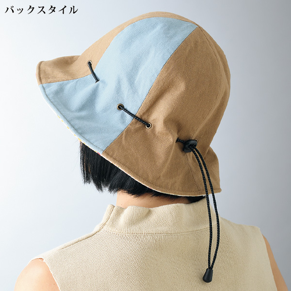 リゾート柄リバーシブルハット