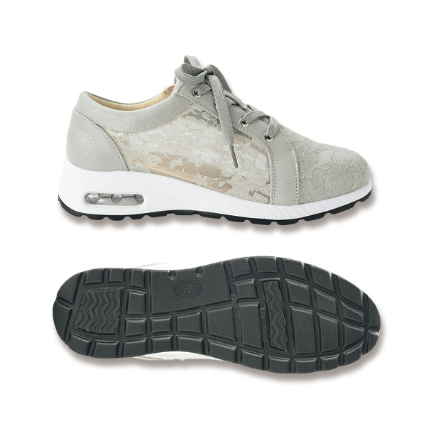 幅広レースエアソールスニーカー