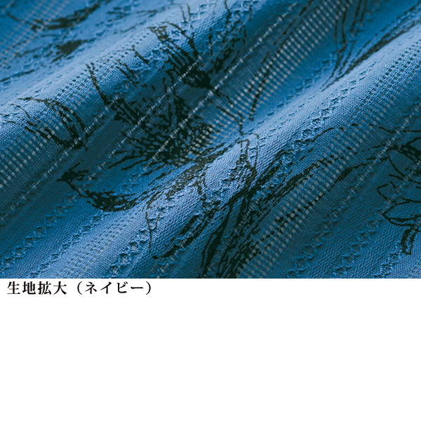 綿100％ボタニカル柄7分袖ブラウス 大きいサイズ M L LL 3L