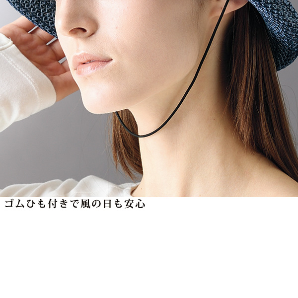 花モチーフメッシュ帽子