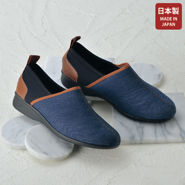 岡山デニム配色デザインシューズ