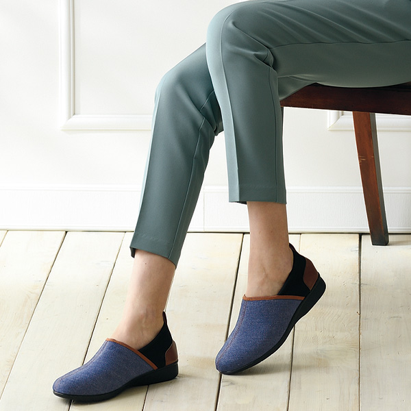 岡山デニム配色デザインシューズ