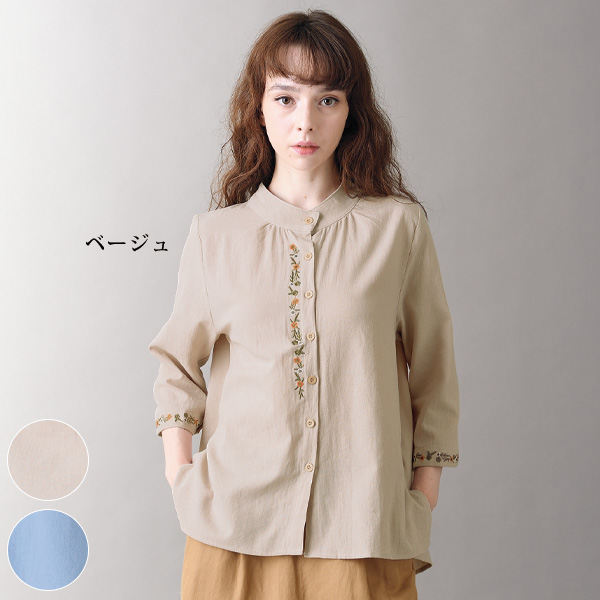 花刺しゅうブラウス