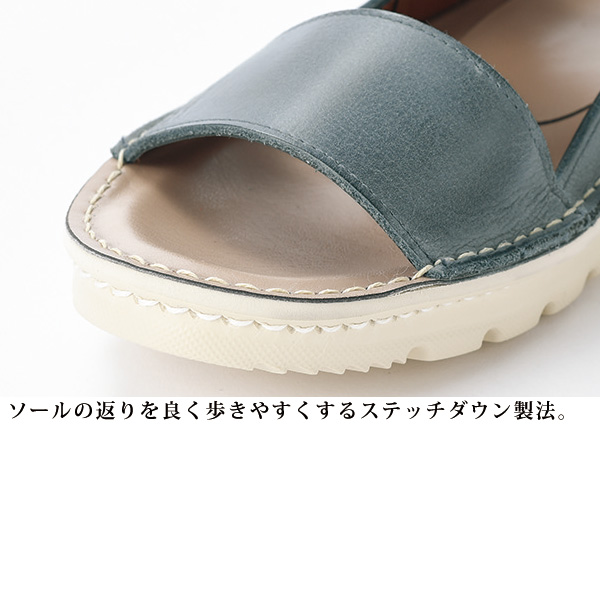 ドーラ A.S.W コンフォート牛革アンクルベルトサンダル ASW Dola