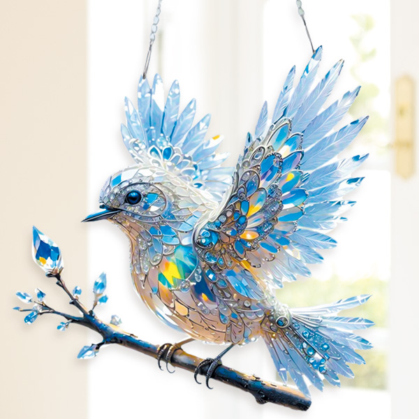 青い鳥のウォールデコレーション