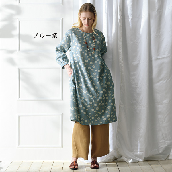 フラワープリントワンピース