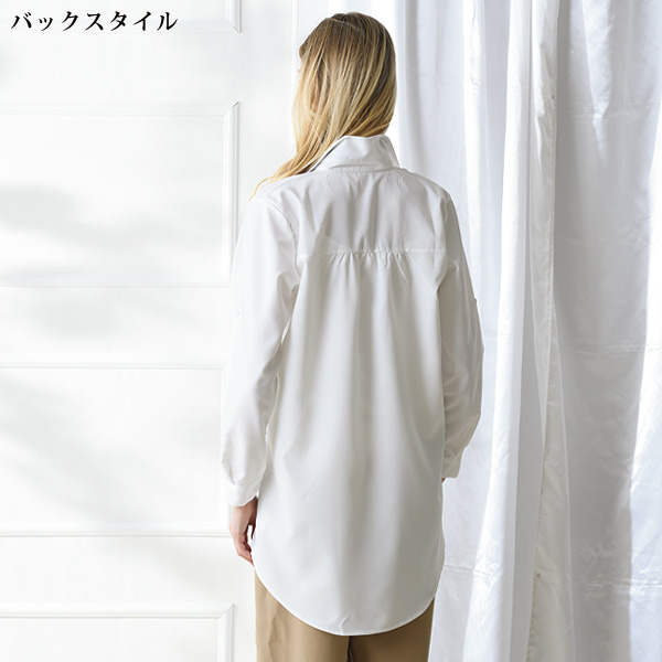 綿混刺しゅう使いブラウス
